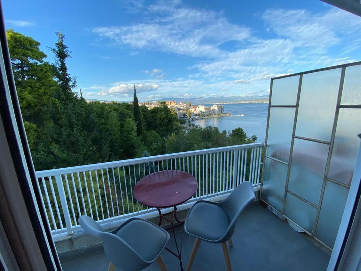 30M² Cosy Studio With Panoramic Sea View Chalkís Buitenkant foto