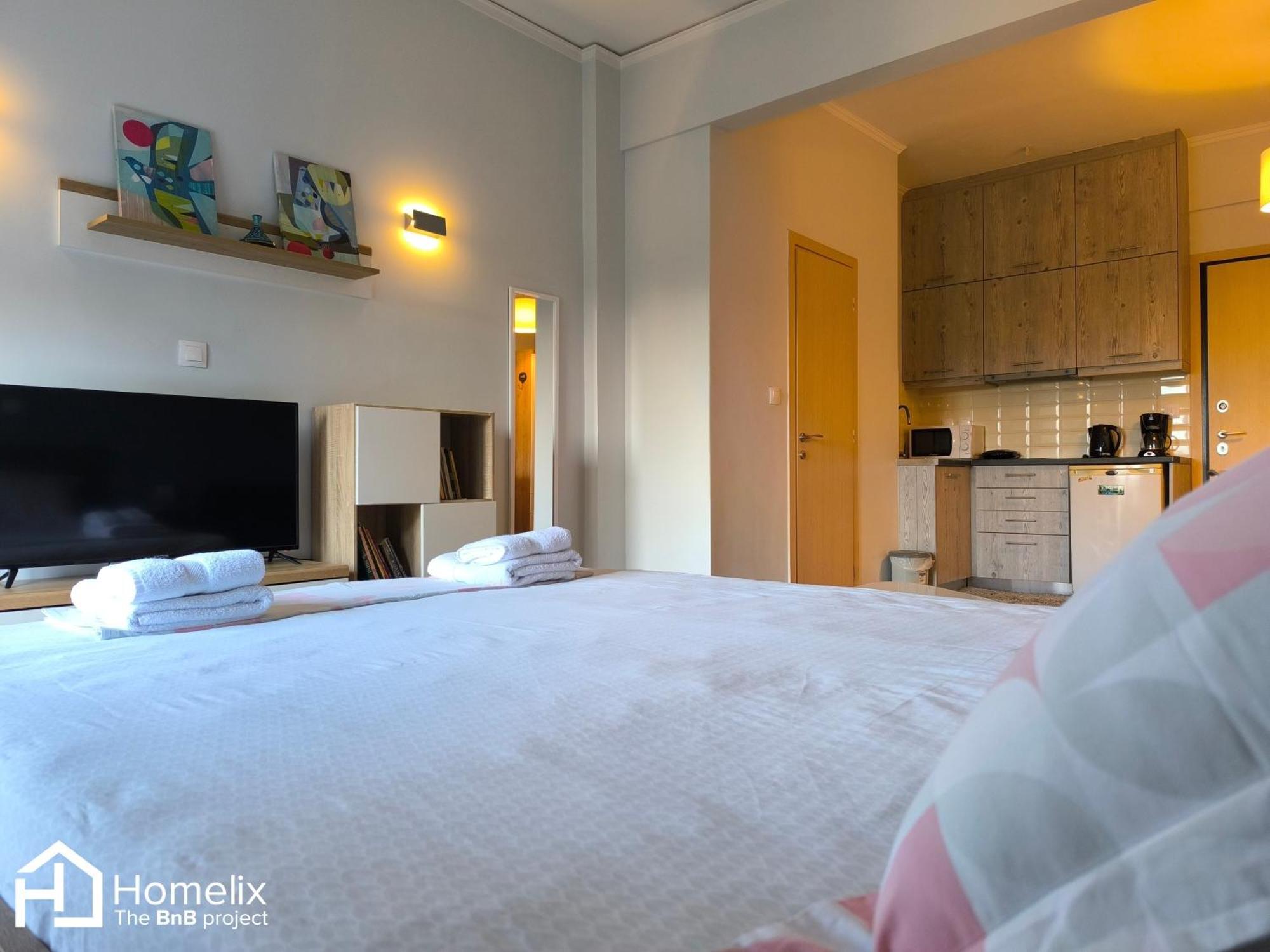 30M² Cosy Studio With Panoramic Sea View Chalkís Buitenkant foto