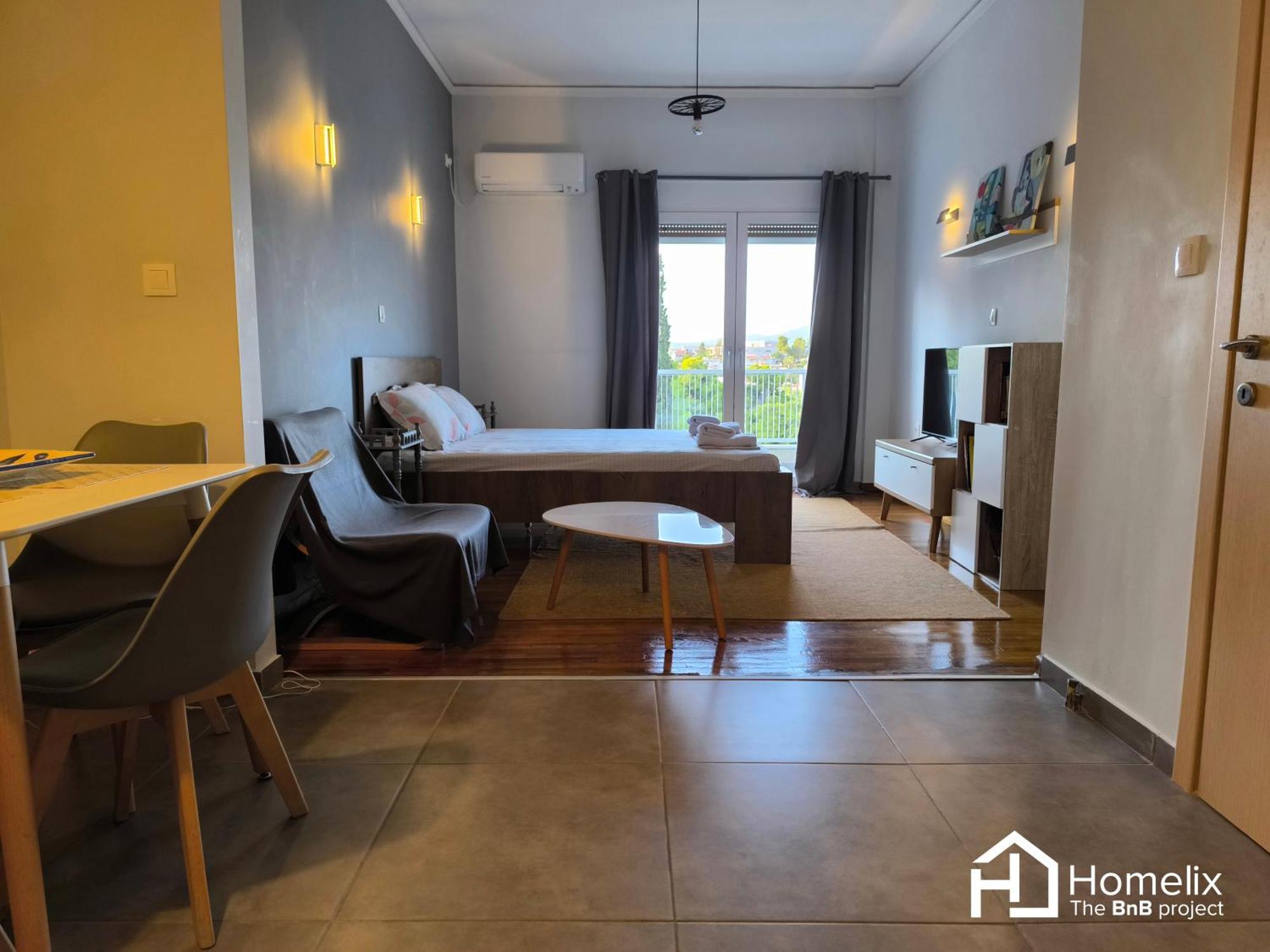 30M² Cosy Studio With Panoramic Sea View Chalkís Buitenkant foto
