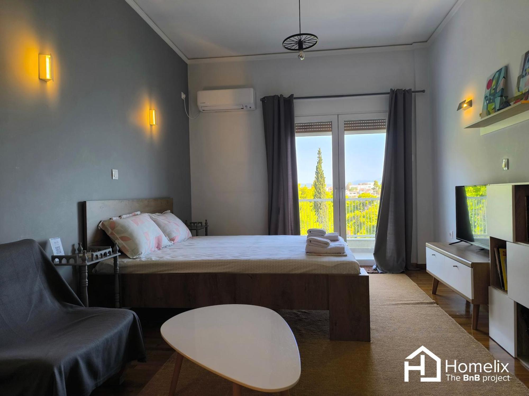 30M² Cosy Studio With Panoramic Sea View Chalkís Buitenkant foto