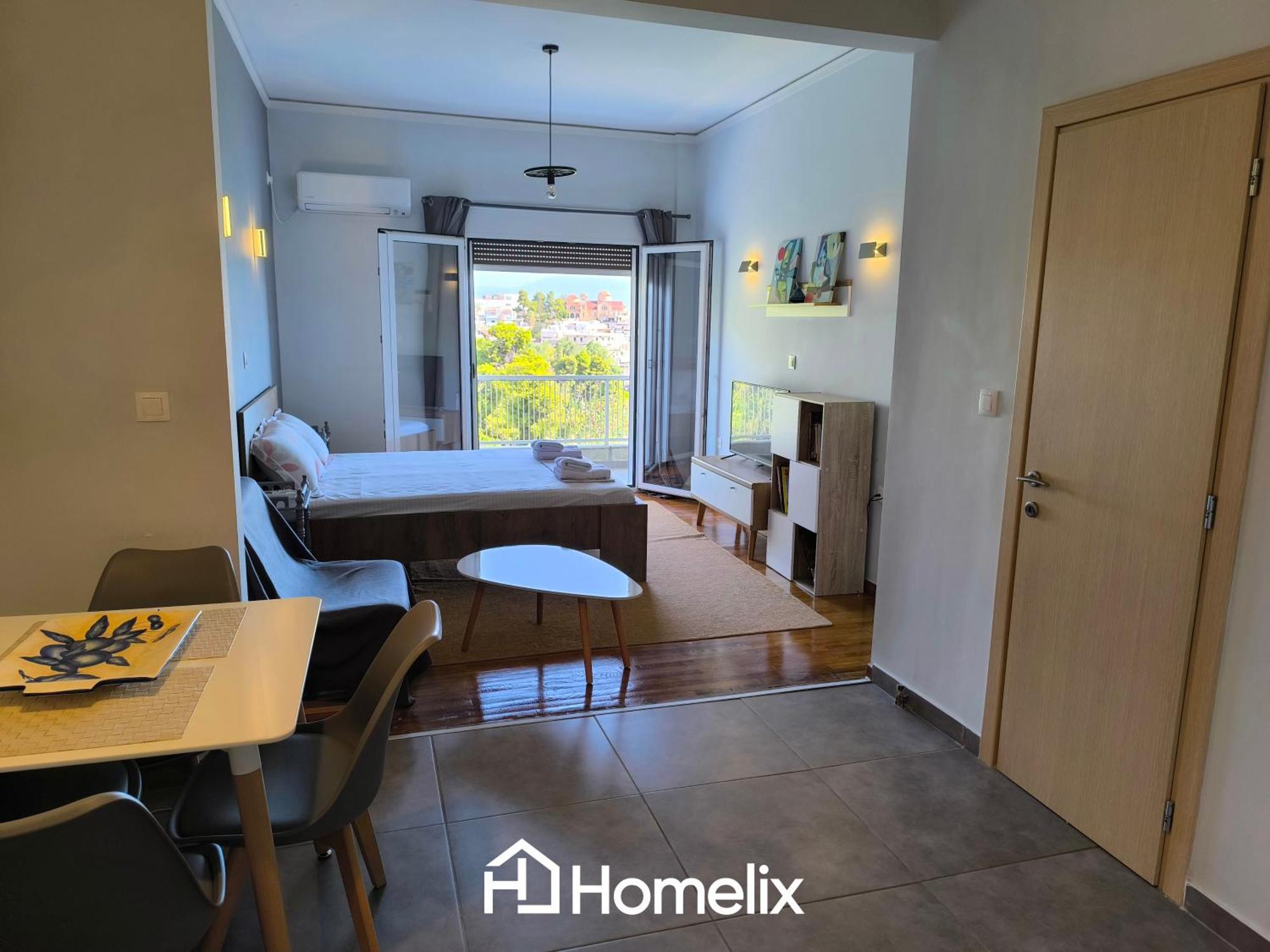30M² Cosy Studio With Panoramic Sea View Chalkís Buitenkant foto
