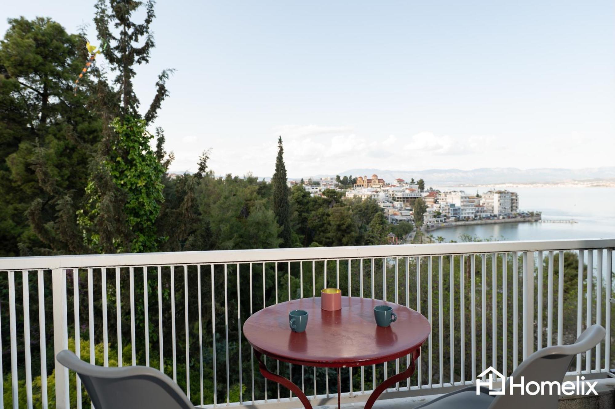 30M² Cosy Studio With Panoramic Sea View Chalkís Buitenkant foto